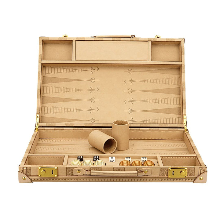 Dal Rossi Sandstone PU Leather Backgammon 18"