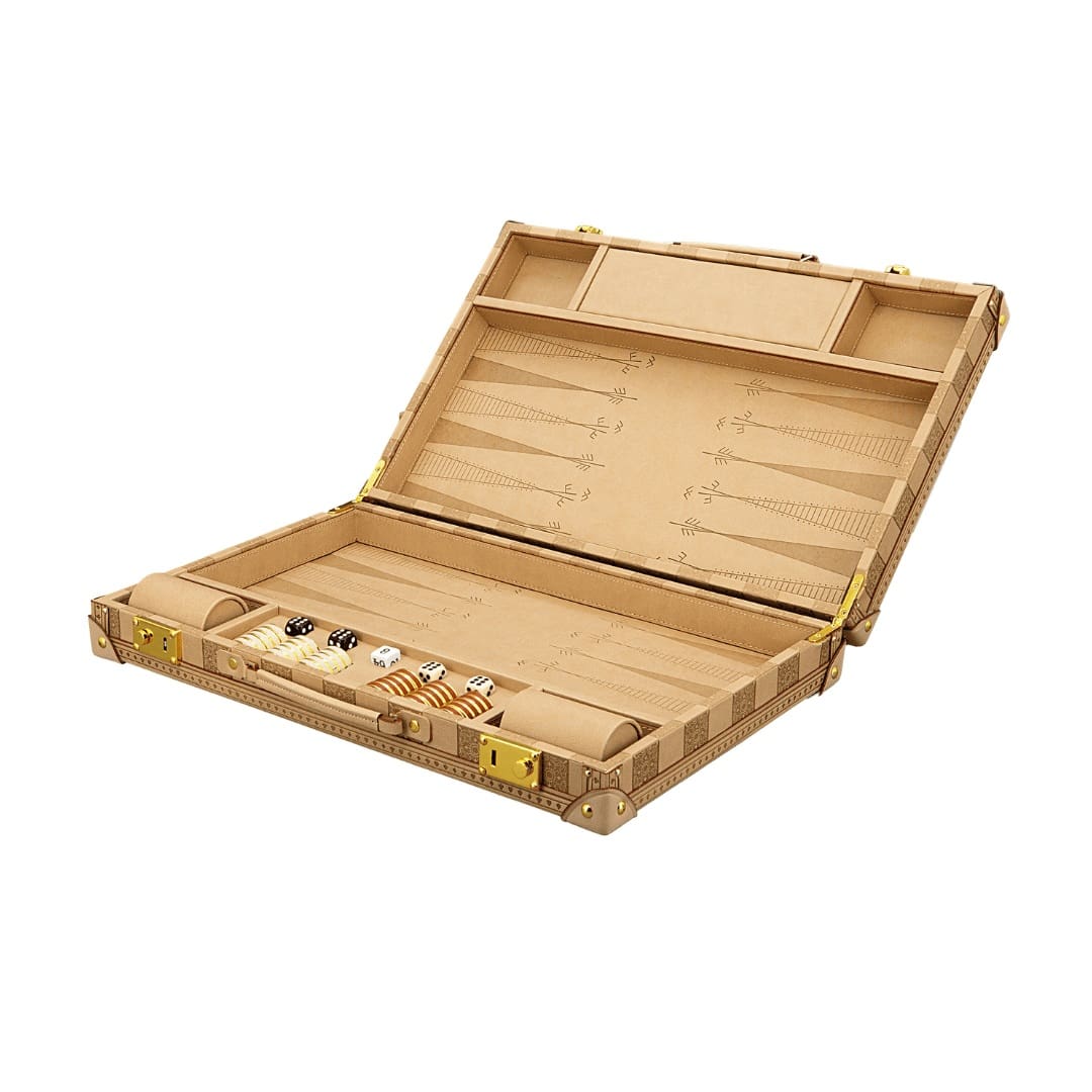 Dal Rossi Sandstone PU Leather Backgammon 18"