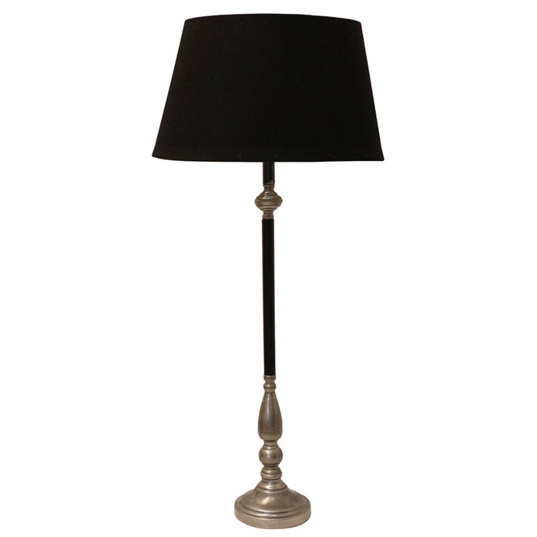 Pyrenees Table Lamp Base | Metal & Burnished Wood | H73cm - Suzie Anderson Home