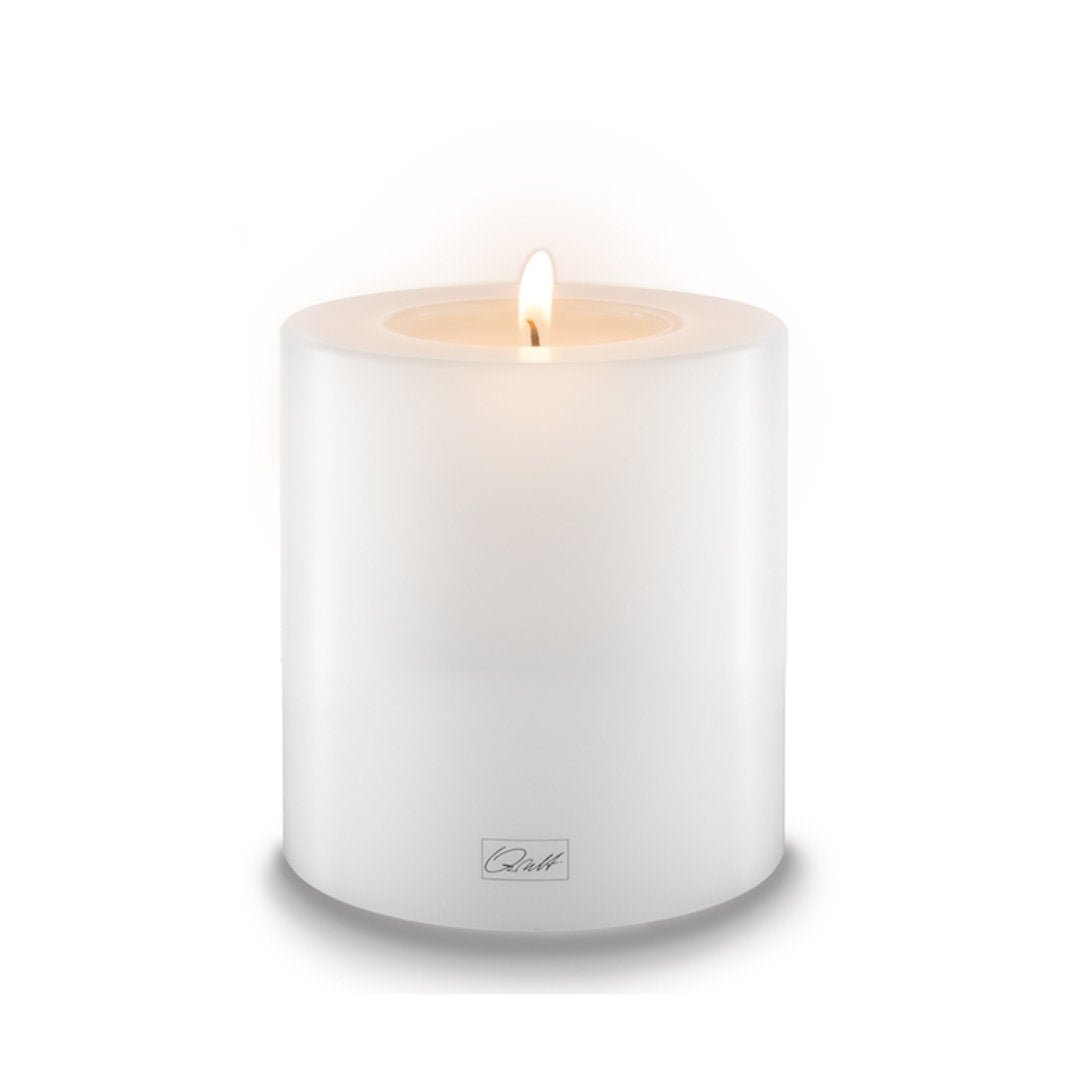 Qult White Pillar Candle Holder | 10cm Diameter (2 Sizes Available) - Suzie Anderson Home