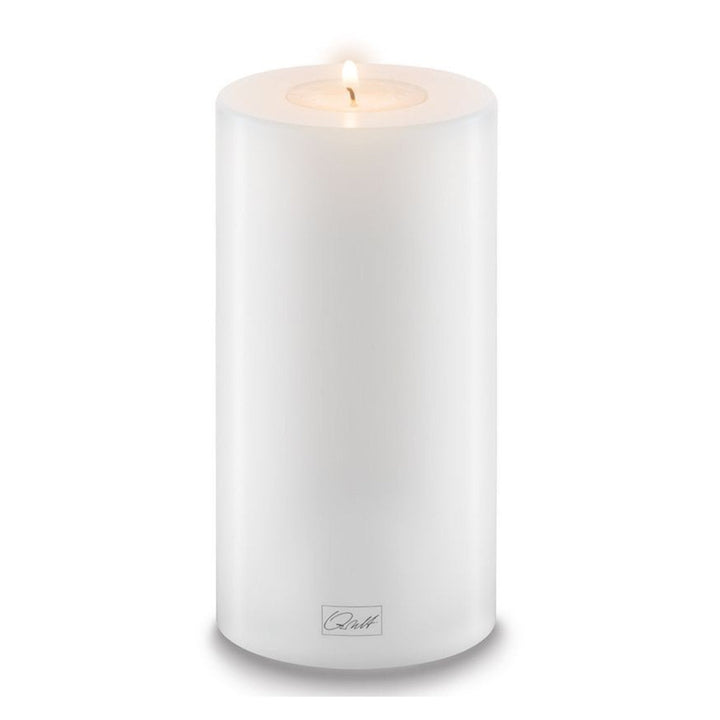 Qult White Pillar Candleholder | 8cm Diameter (3 Sizes Available) - Suzie Anderson Home