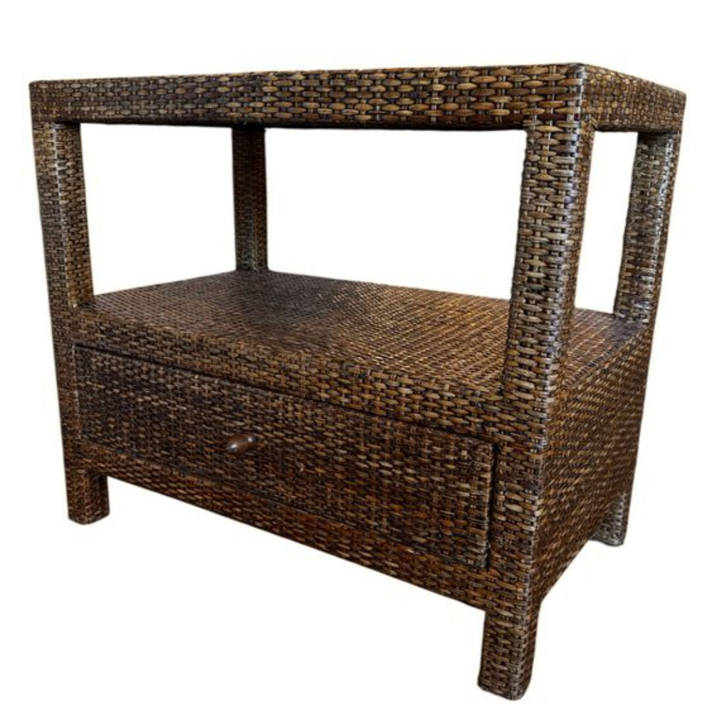 Rattan Ascot Bedside Table | Antique Brown - Suzie Anderson Home