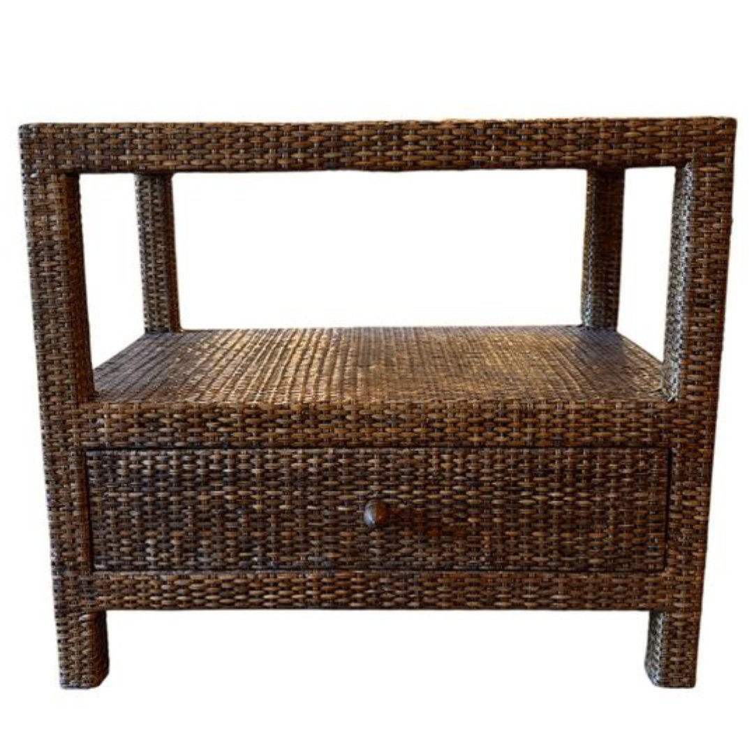 Rattan Ascot Bedside Table | Antique Brown - Suzie Anderson Home