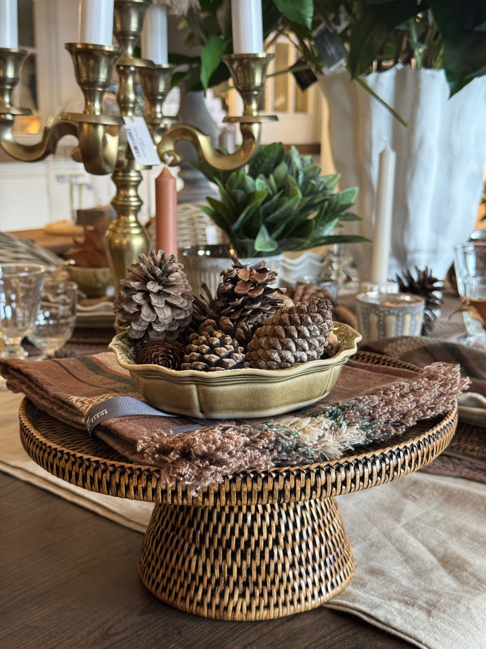 Rattan Cake Stand | Medium - Suzie Anderson Home