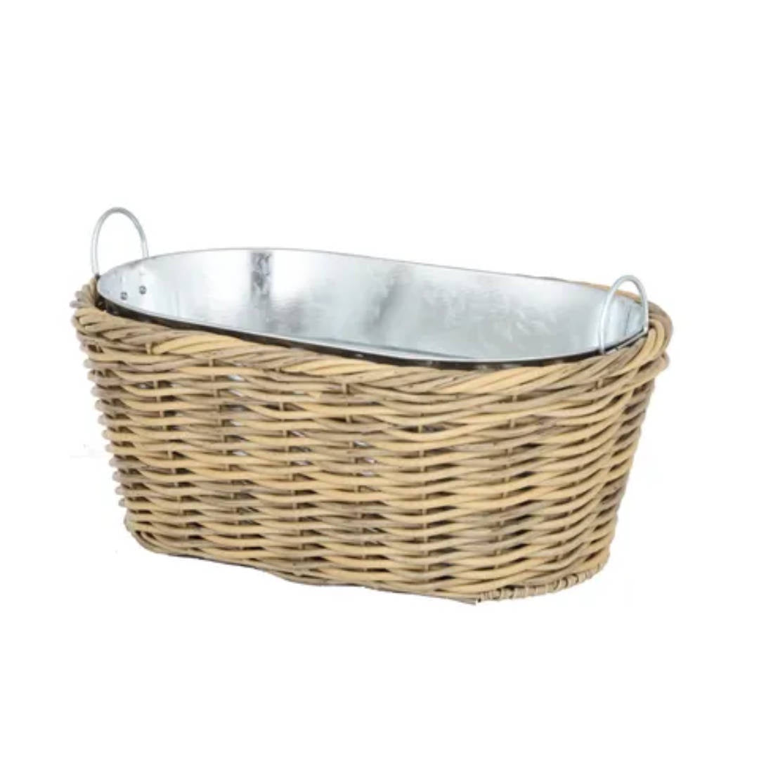Champus Party | Rattan Cooler Tub with Tin Insert