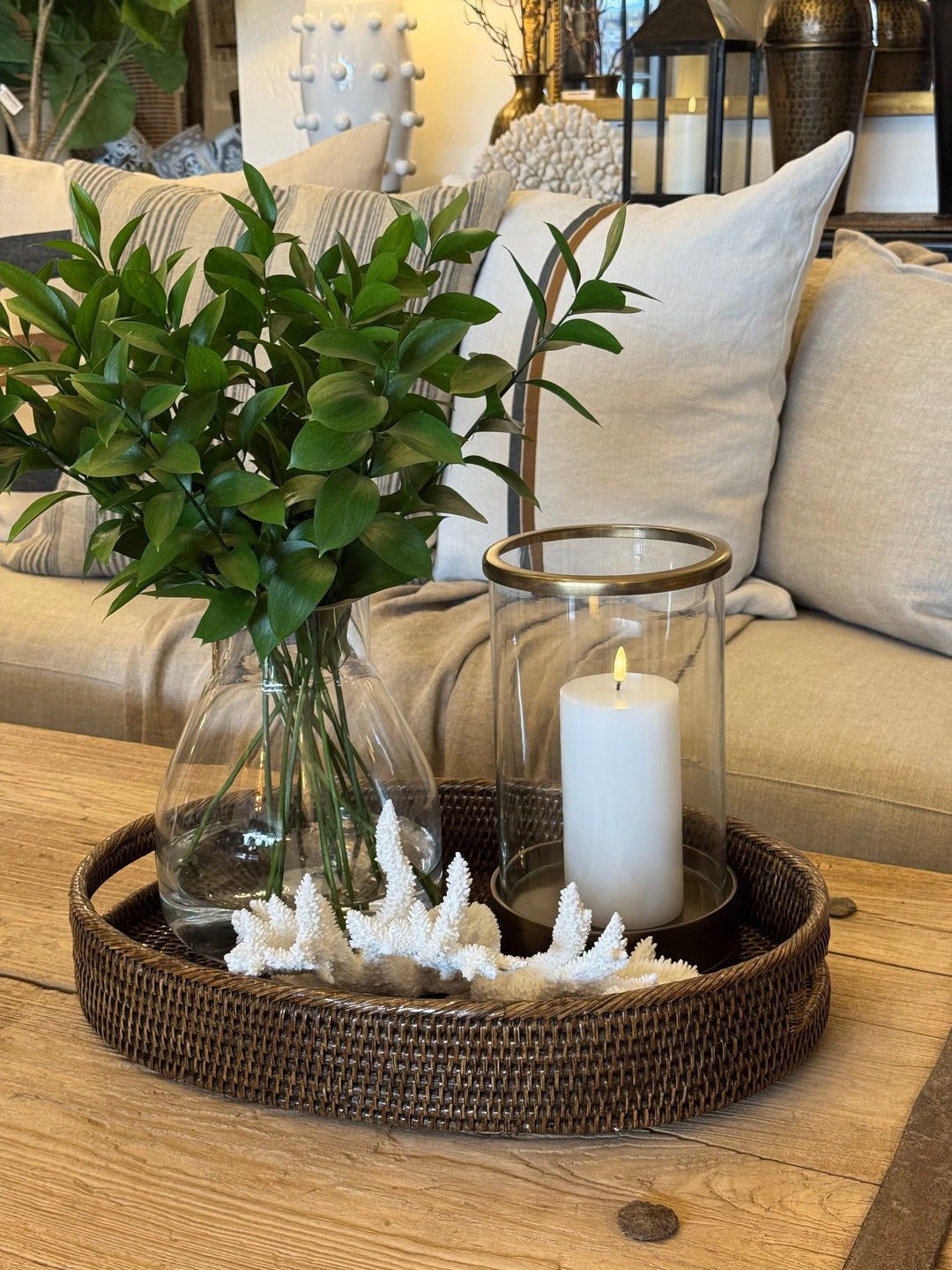 Rattan Oval Tray | Antique (OOS MAY 2026) - Suzie Anderson Home