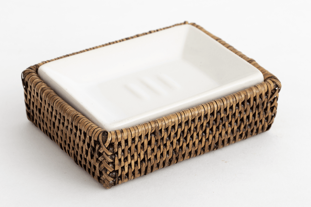 Rattan Togo Woven Soapdish | Flamant Belgium - Suzie Anderson Home