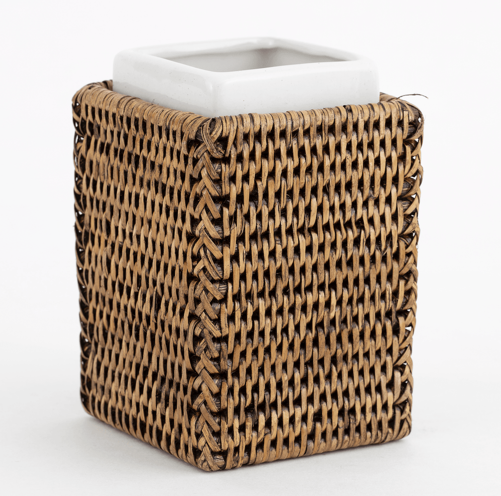 Rattan Togo Woven Toothpaste Holder | Flamant Belgium - Suzie Anderson Home