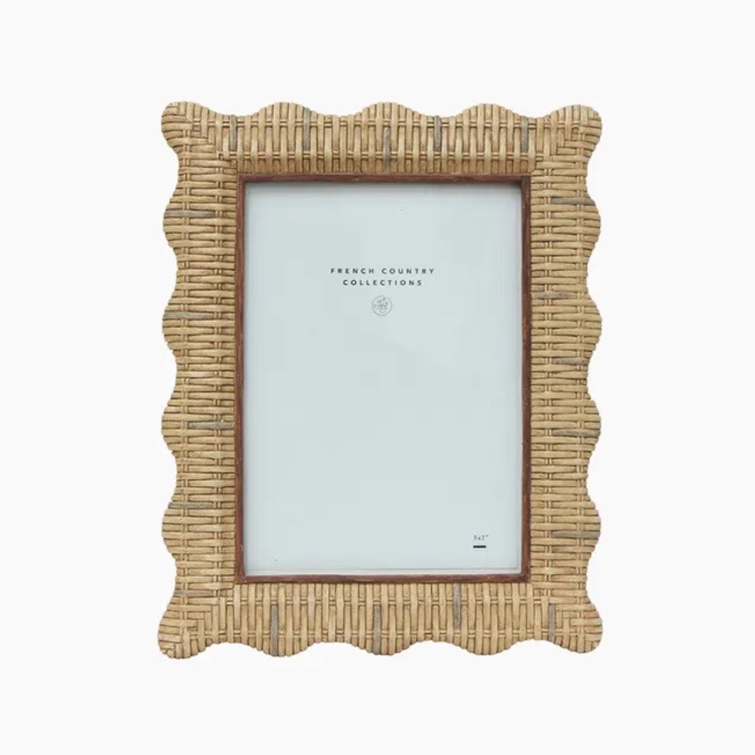 Rattan Wavy Photo Frame | 5"x7" - Suzie Anderson Home