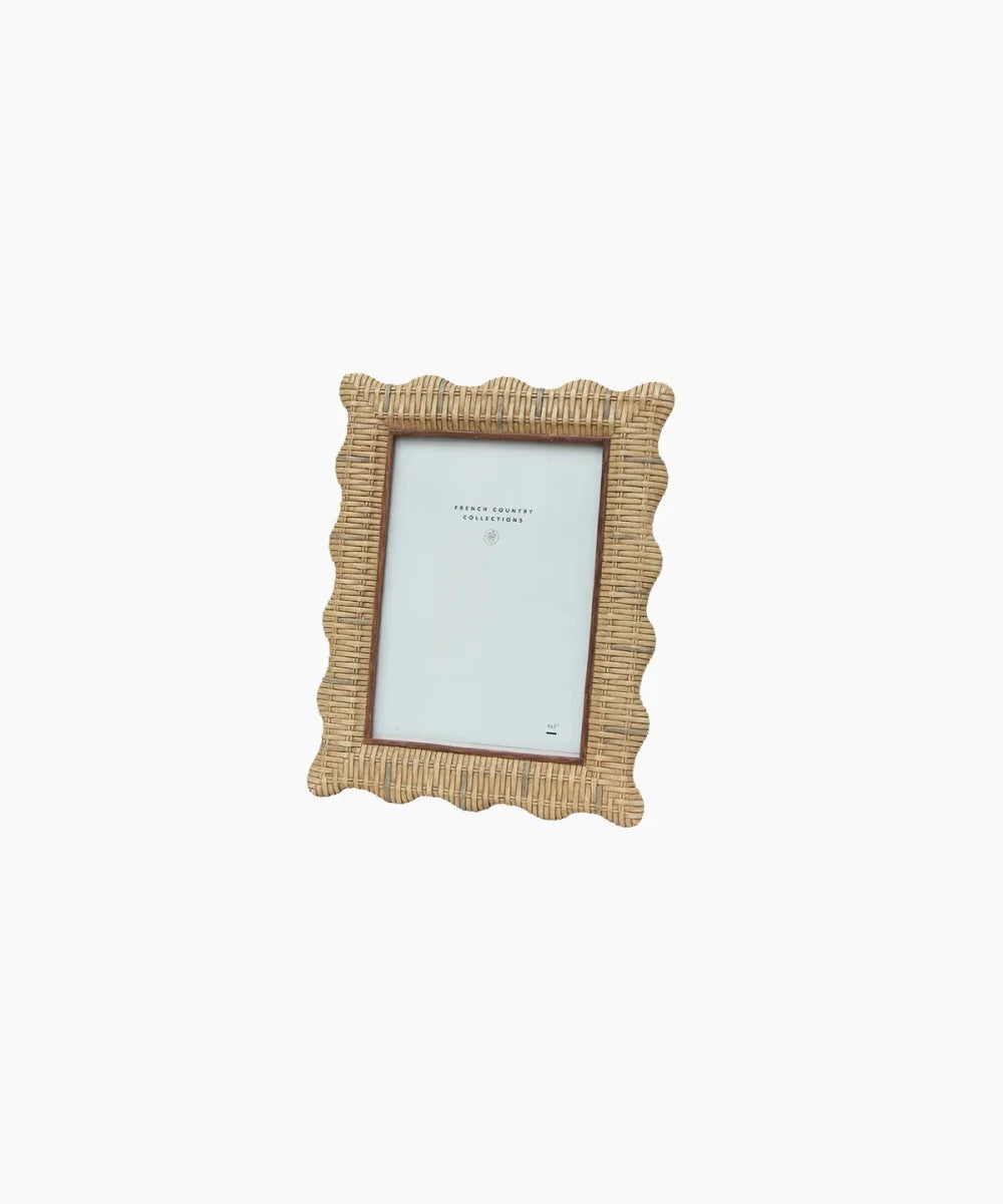 Rattan Wavy Photo Frame | 5"x7" - Suzie Anderson Home