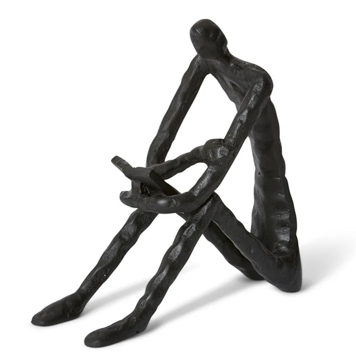 Reading Man | Black | Sculpture