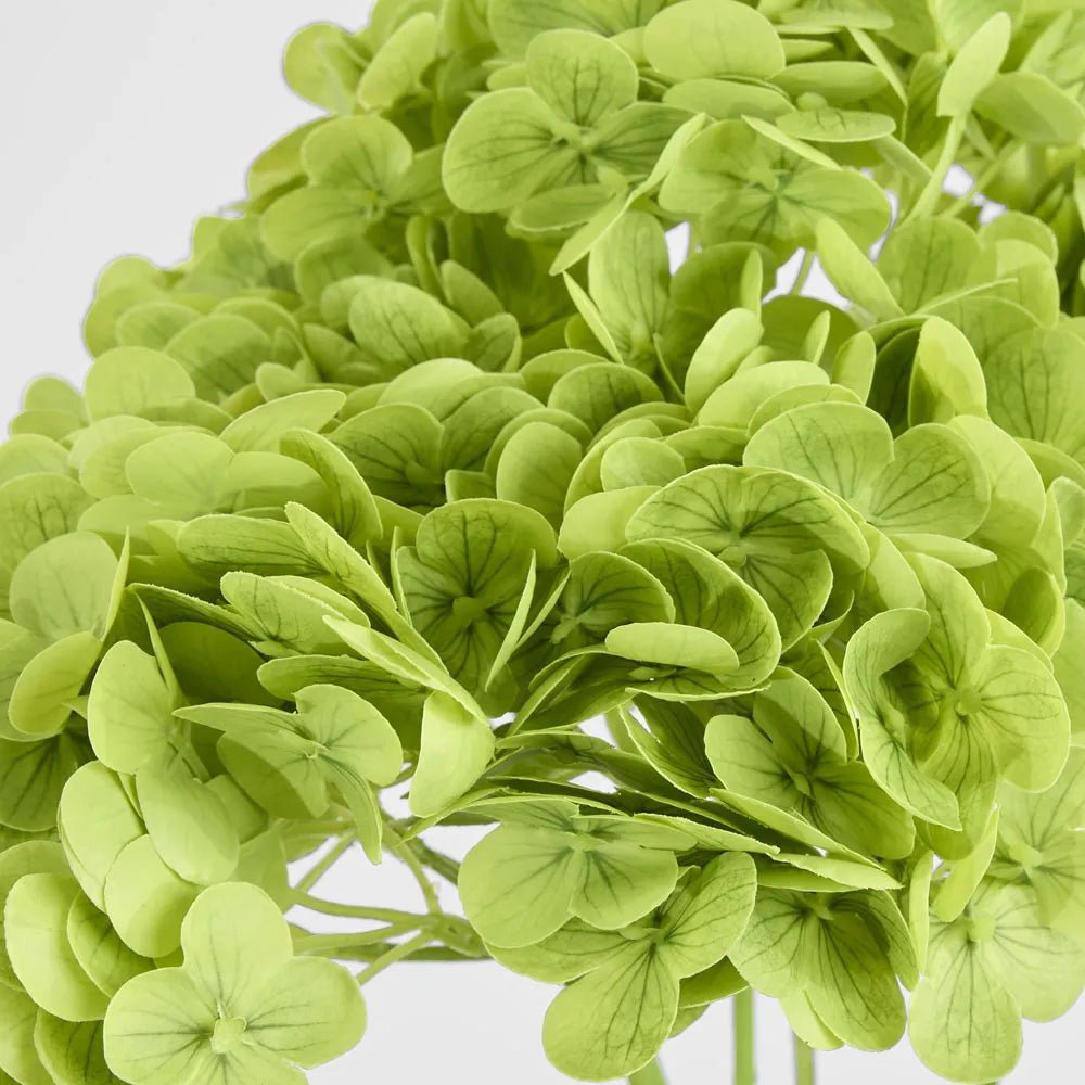 Real Touch Faux Green Hydrangea Bunch | 5 Head - Suzie Anderson Home