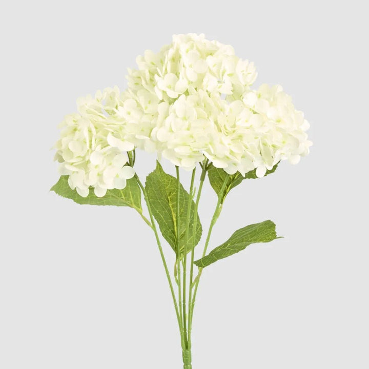 Real Touch Faux White Hydrangea | 5 Head Bunch - Suzie Anderson Home