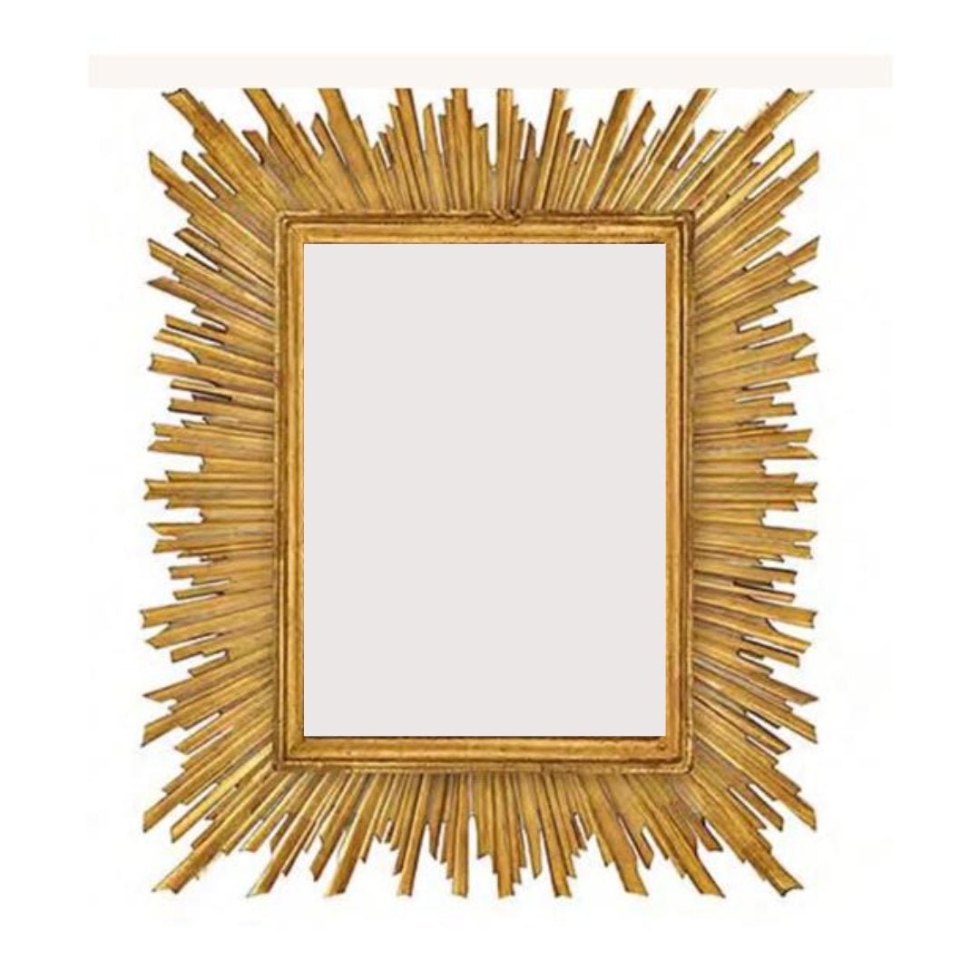 Rectangular Starburst Convex Mirror | Gold - Suzie Anderson Home