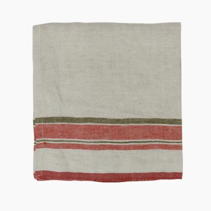 Red Selvedge Stripe Linen Napkin | SET OF 4 - Suzie Anderson Home