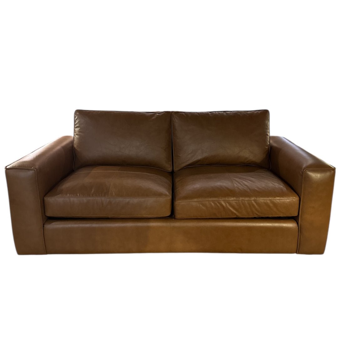 Redford 2 Seater Leather Sofa | Old Saddle Nut Brown - Suzie Anderson Home