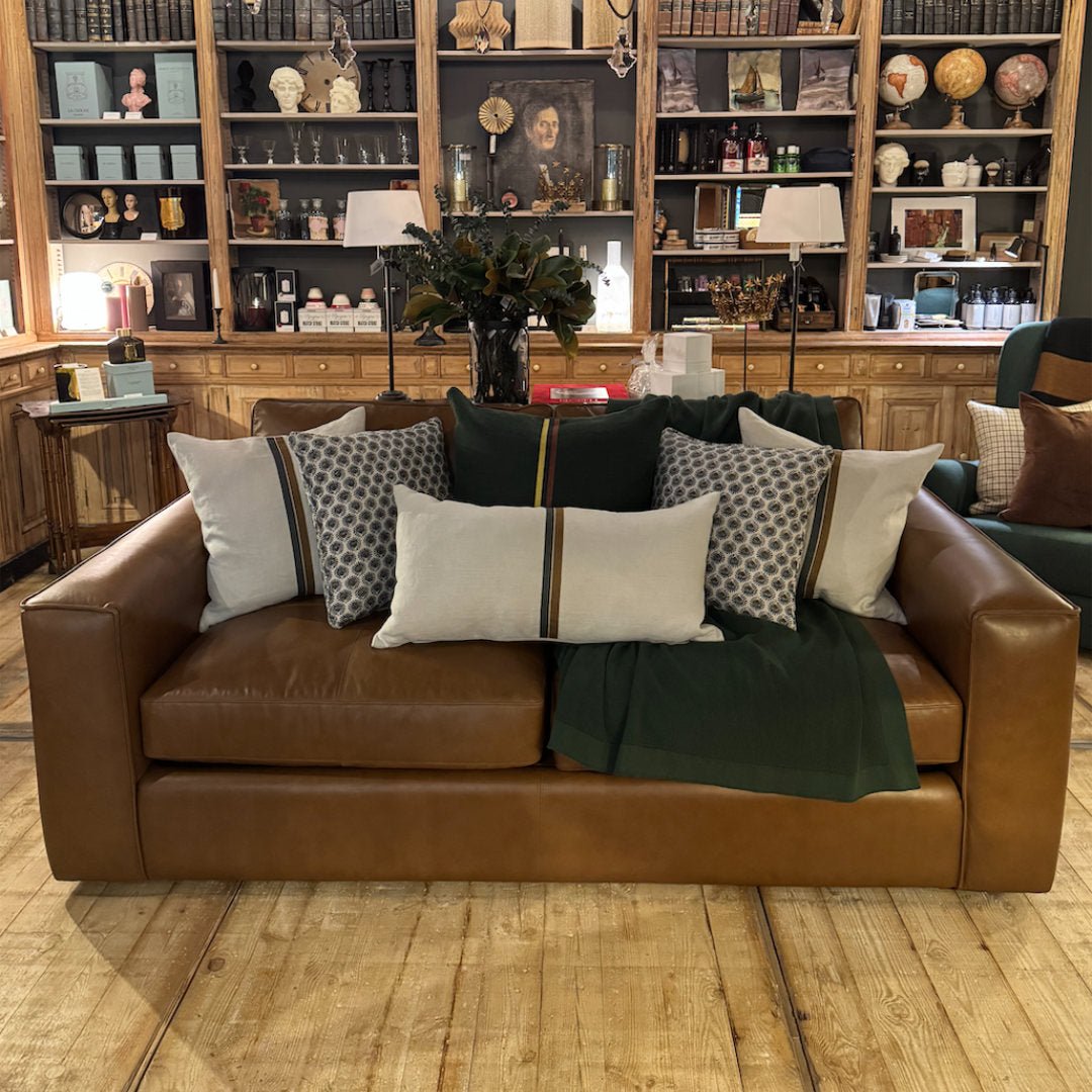 Redford 2 Seater Leather Sofa | Old Saddle Nut Brown - Suzie Anderson Home
