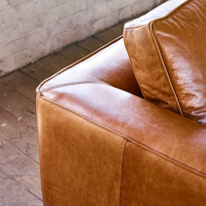 Redford XL Leather Sofa | 2 Seater | Old Saddle | Nut - Suzie Anderson Home