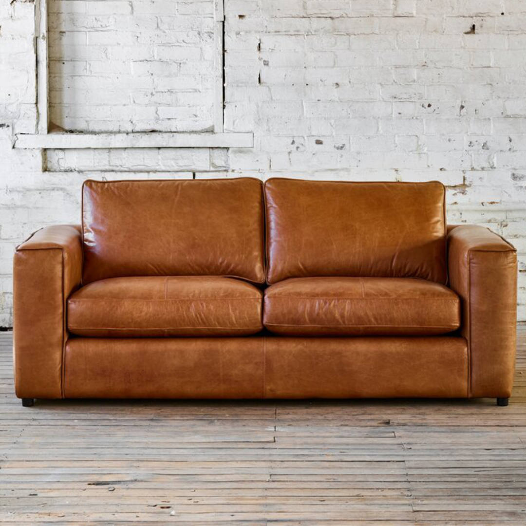 Redford XL Leather Sofa | 2 Seater | Old Saddle | Nut - Suzie Anderson Home