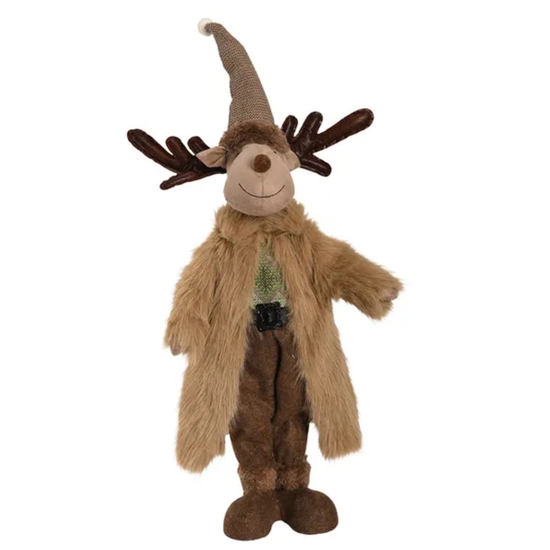 Festive Standing Moose | 81cm