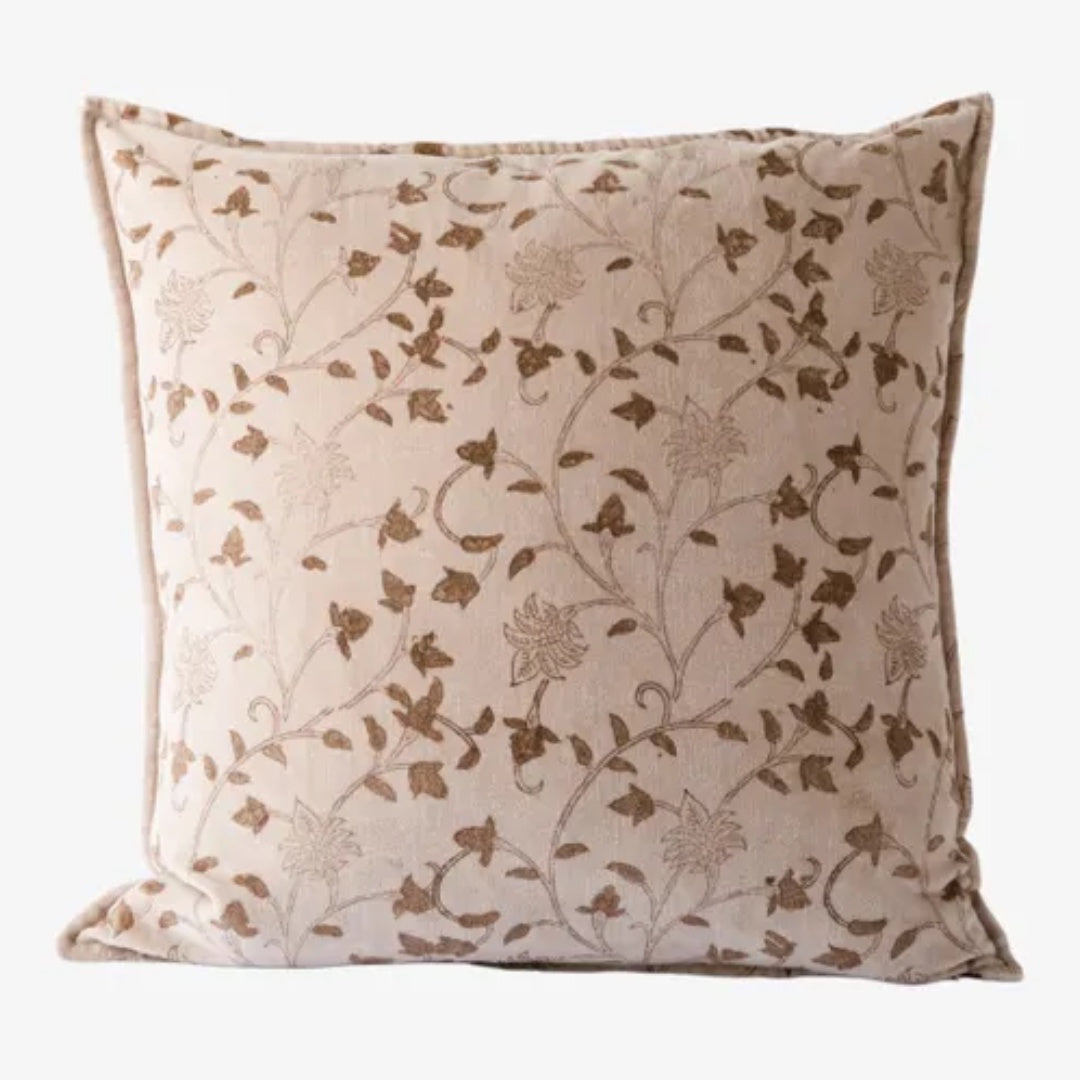 Remedy Handblock Velvet Cushion | 50x50cm