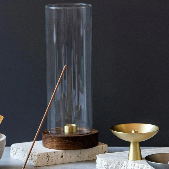 Alta | Rico Walnut and Brass Incense Holder