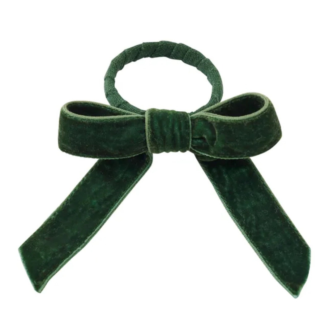 Green Velvet Bow Napkin Ring