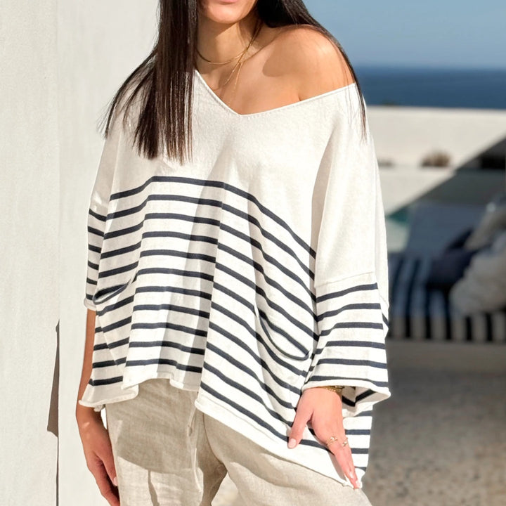 Bypias | Casual Riviera Knit | Navy Stripe