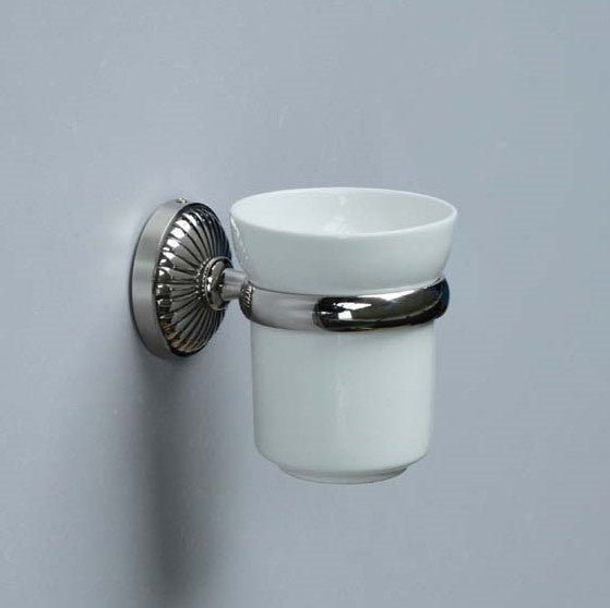 Rosace Wall Mounted Tumbler | Nickel *CLEARANCE, NO RETURNS - Suzie Anderson Home