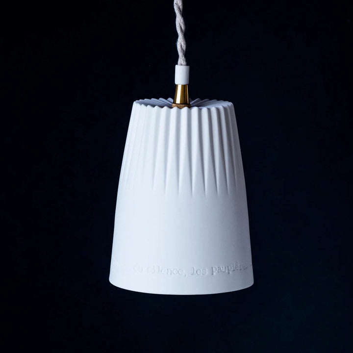 Rosalie | "In the Shadow of Silence" | Porcelain Pendant Light with Rosette #4 Ceiling Rose-Suzie Anderson Home