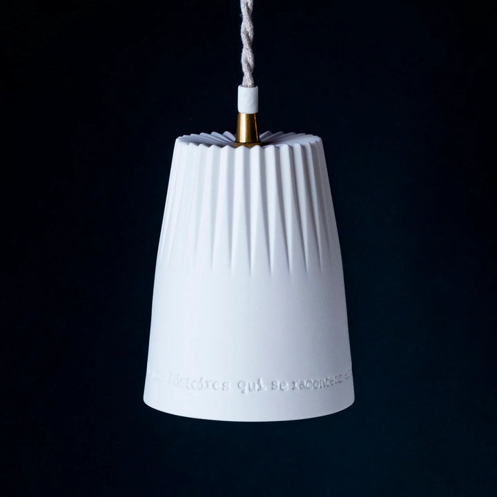 Rosalie | "There Are Stories" | Porcelain Pendant Light w Rosette #1 Ceiling Rose-Suzie Anderson Home