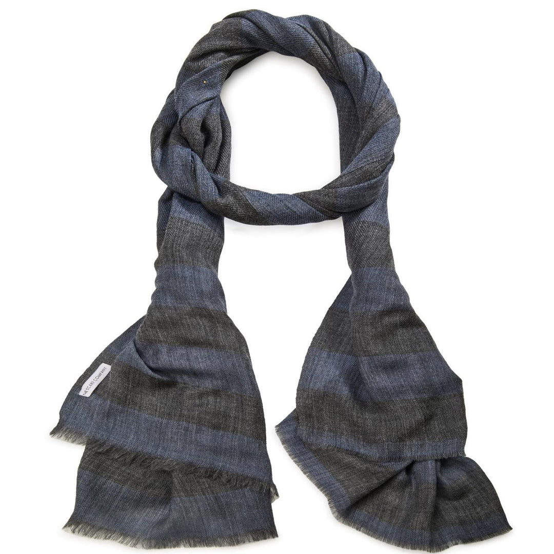 Rose Striped Merino Wool Scarf - 70 x 180 cm - Suzie Anderson Home