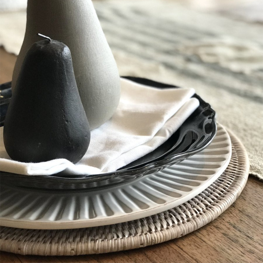Round Rattan Placemat | White Wash-Suzie Anderson Home