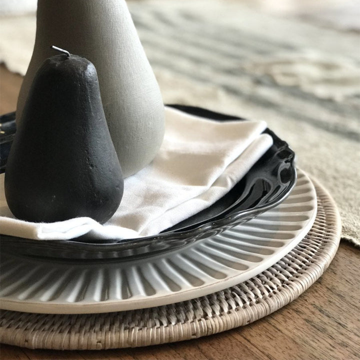 Round Rattan Placemat | White Wash-Suzie Anderson Home