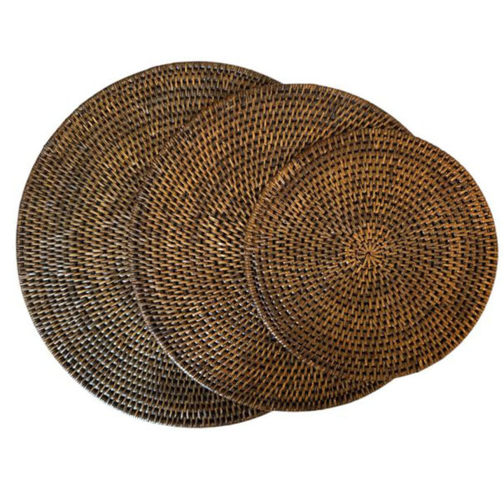 Round Rattan Placemats | Antique - Suzie Anderson Home