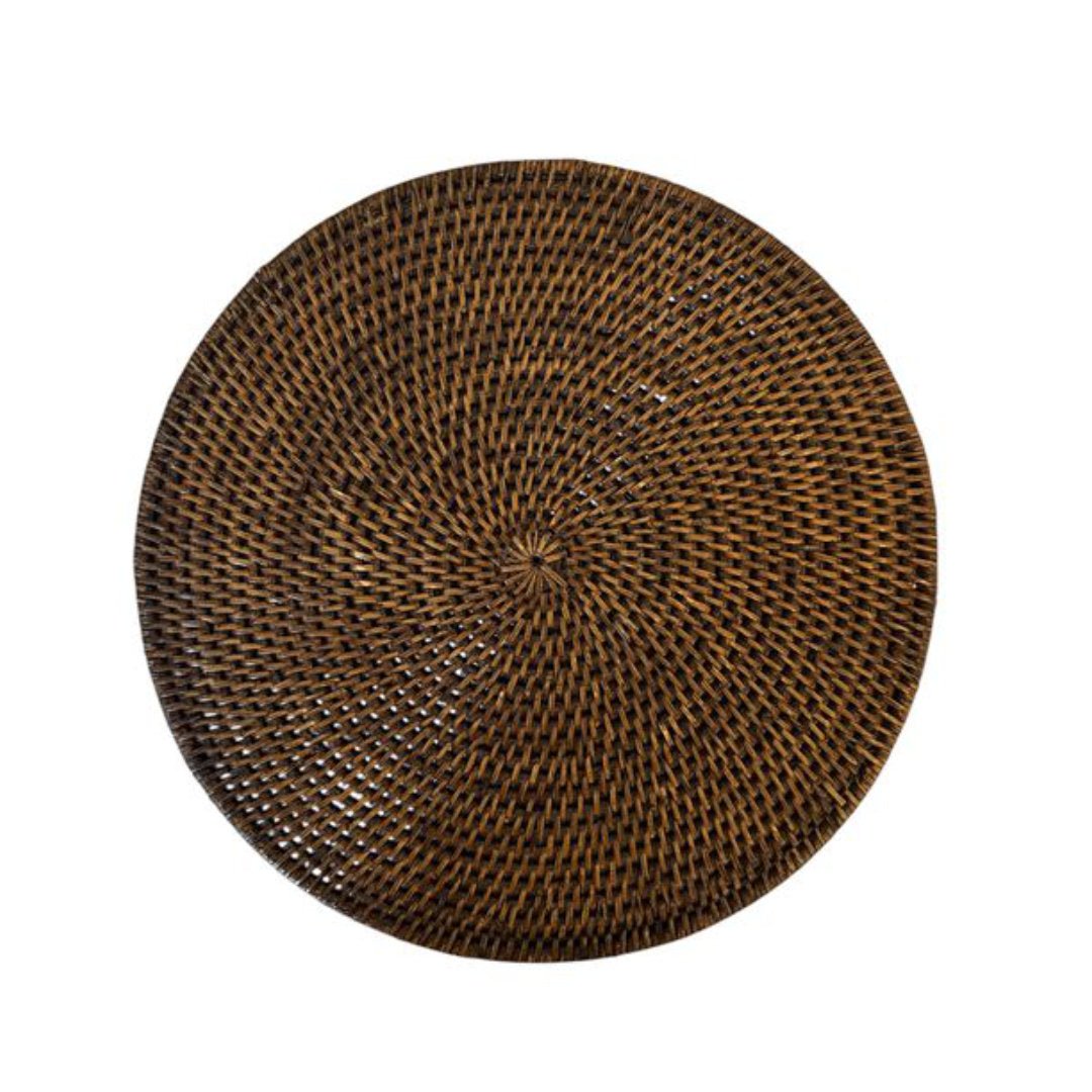 Round Rattan Placemats | Antique - Suzie Anderson Home