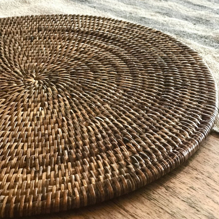 Round Rattan Placemats | Antique-Suzie Anderson Home