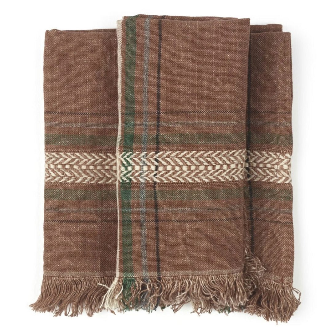 Rowan Check Belgian Linen Napkins | 43 x 43cm | SET OF 6 - Suzie Anderson Home