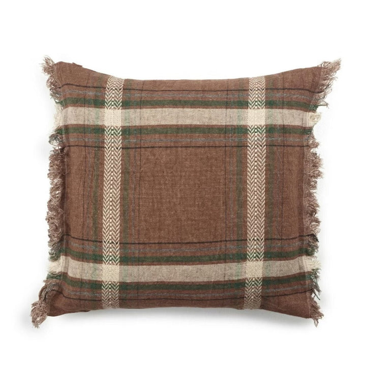 Rowan Check Cushion Cover | Linen | 44x44cm - Suzie Anderson Home