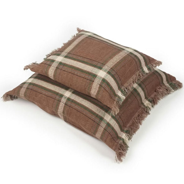 Rowan Check Cushion Cover | Linen | 44x44cm - Suzie Anderson Home