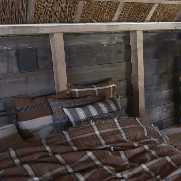 Rowan Check Cushion Cover | Linen | 63x63cm