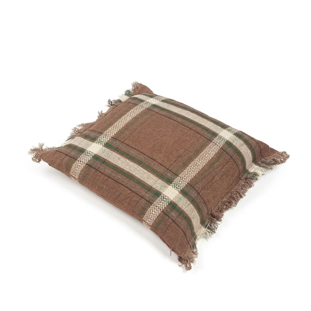 Rowan Check Cushion Cover | Linen | 63x63cm