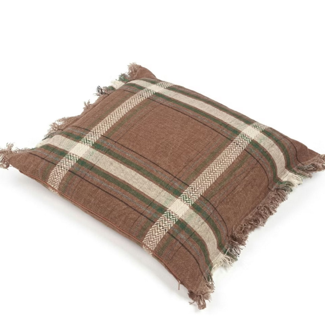 Rowan Check Cushion Cover | Linen | 44x44cm
