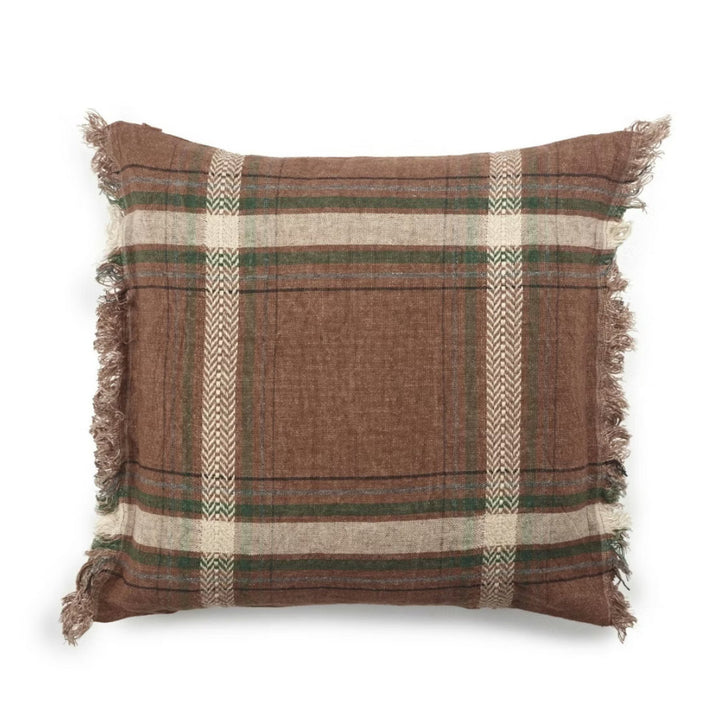 Rowan Check Cushion Cover | Linen | 44x44cm
