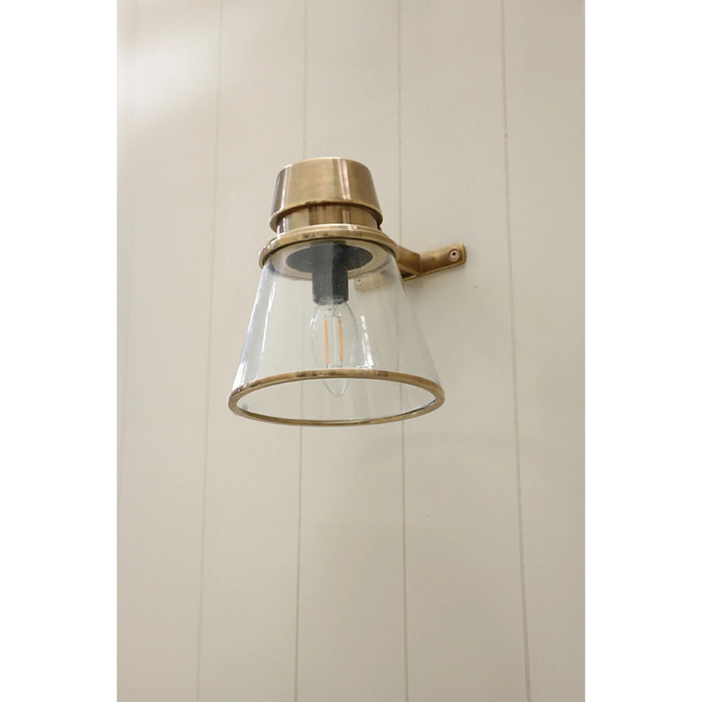 Rowe Glass Wall Lamp | Antique Brass - Suzie Anderson Home