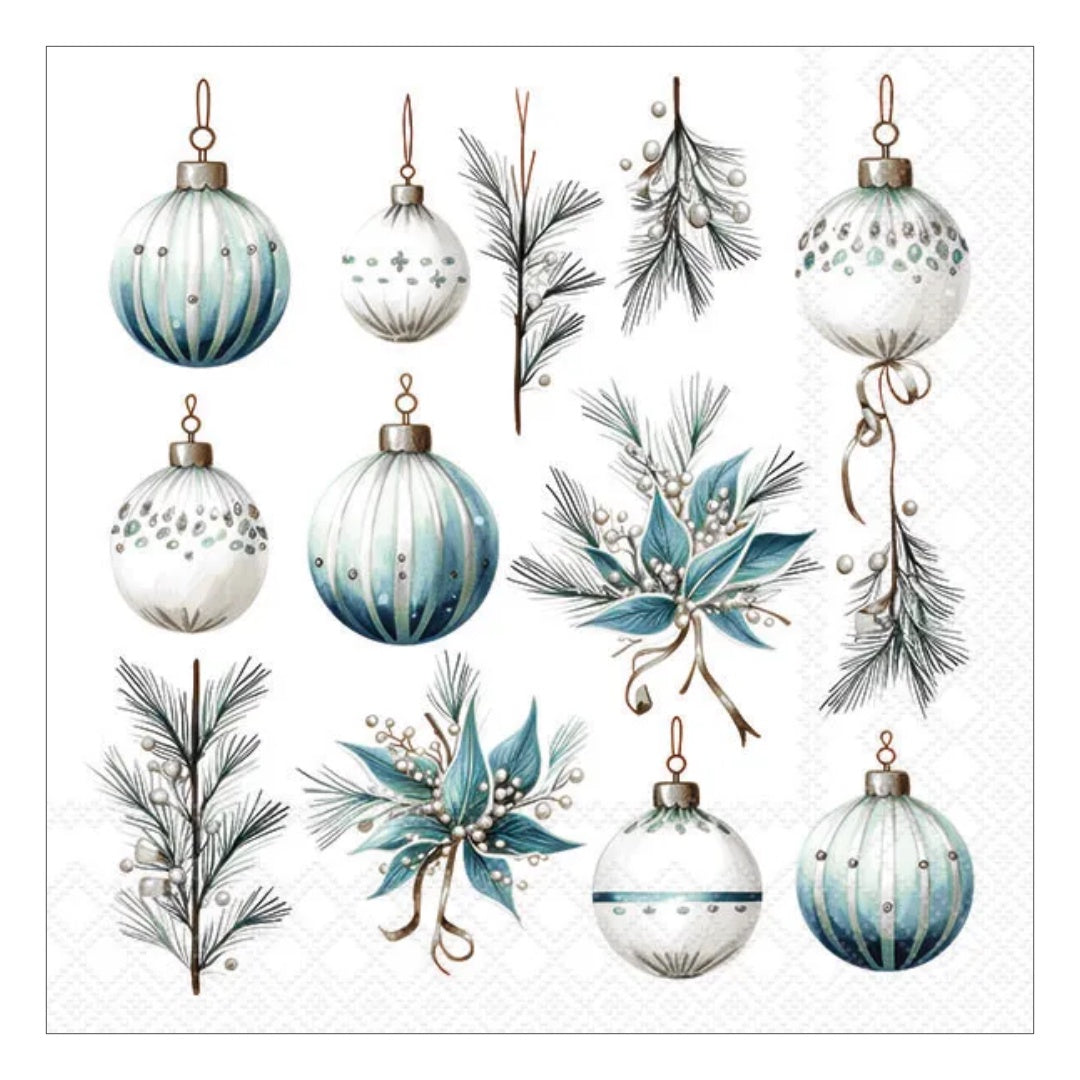 Luncheon Napkin Pk of 20 | Hanging Decorations Silver
