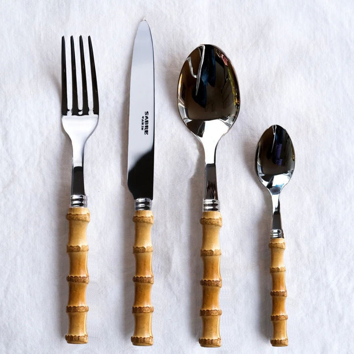 Sabre | Panda | Light Bamboo | 4piece set, for 8 places (total 32 cutlery pieces) - Suzie Anderson Home
