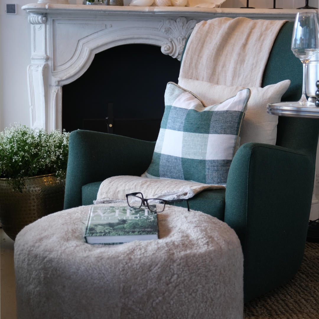 SAH Custom Made Coco Highback Swivel Chair | As seen in Warwick Octavius Evergreen | Also comes in a low back version in a fabric of your choice - Suzie Anderson Home