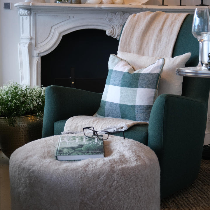 SAH Custom Made Coco Highback Swivel Chair | As seen in Warwick Octavius Evergreen | Also comes in a low back version in a fabric of your choice - Suzie Anderson Home