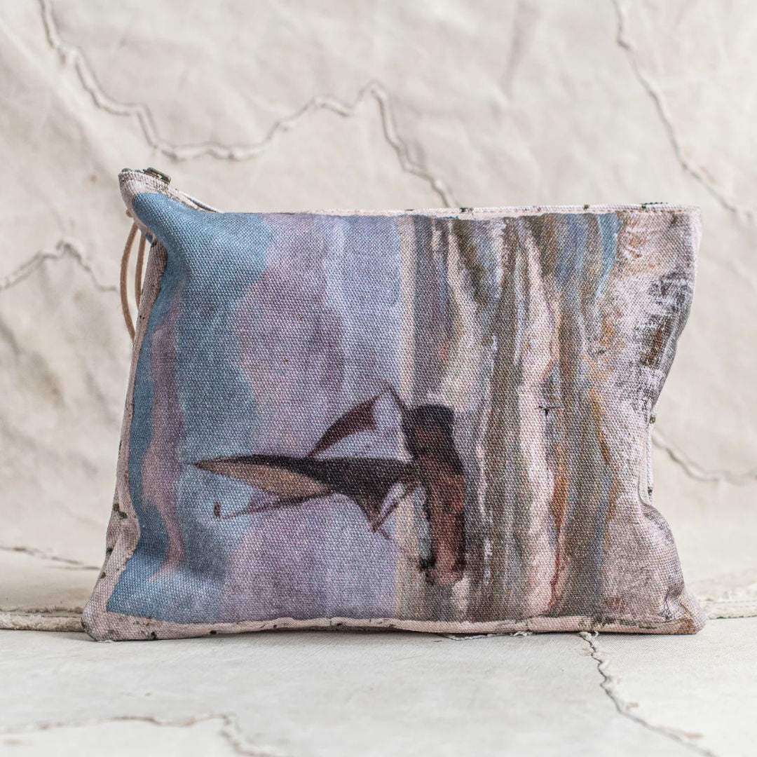 Swarm Canvas Painting Clutch Bag | Ocean Sail